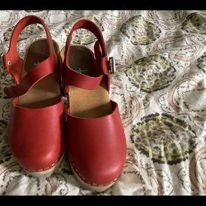 Mia red clogs brand new! Perfect condition!